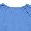 子供服 女の子 綿100％花柄切り替えリボンつきTシャツ ブルー(61) デザインポイント2