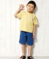 子供服 男の子 綿100％ロゴプリントビッグシルエットTシャツ イエロー(04) モデル画像2
