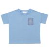 子供服 男の子 綿100％ロゴプリントビッグシルエットTシャツ ブルー(61) 正面