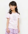 子供服 女の子 綿100％花モチーフプリントTシャツ ピンク(02) モデル画像1