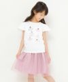 子供服 女の子 綿100％バレエプリントTシャツ オフホワイト(11) モデル画像2