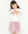 子供服 女の子 綿100％バレエプリントTシャツ オフホワイト(11) モデル画像4