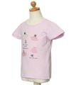 子供服 女の子 綿100％バレエプリントTシャツ ピンク(02) トルソー斜め