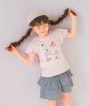 子供服 女の子 綿100％バレエプリントTシャツ ピンク(02) モデル画像全身