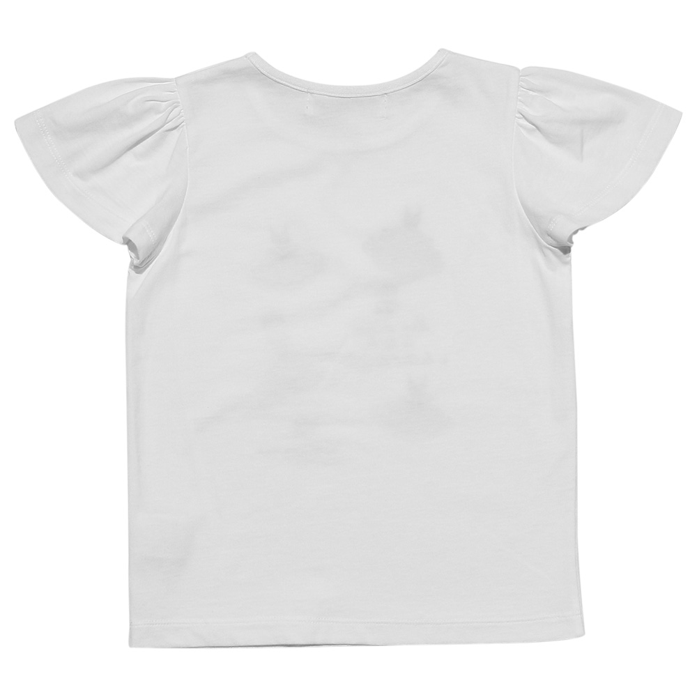 子供服 女の子 綿100％バレエプリントTシャツ ピンク(02) モデル画像1