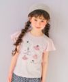 子供服 女の子 綿100％バレエプリントTシャツ ピンク(02) モデル画像1