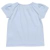 ベビー服 男の子 ベビーサイズ綿100％花モチーフプリントTシャツ ブルー(61) 背面