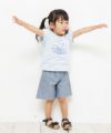 ベビー服 男の子 ベビーサイズ綿100％花モチーフプリントTシャツ ブルー(61) モデル画像2