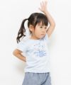 ベビー服 男の子 ベビーサイズ綿100％花モチーフプリントTシャツ ブルー(61) モデル画像3