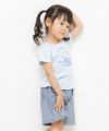 ベビー服 男の子 ベビーサイズ綿100％花モチーフプリントTシャツ ブルー(61) モデル画像4