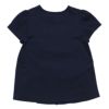 子供服 女の子 リボン付き3段シフォンフリルTシャツ ネイビー(06) 背面