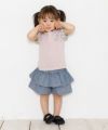 ベビー服 男の子 ベビーサイズ綿100％ダンガリーキュロットパンツ ネイビー(06) モデル画像4