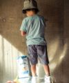 子供服 男の子 綿100％宇宙UFOプリントTシャツ グリーン(08) モデル画像4
