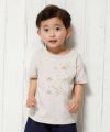 ベビー服 男の子 ベビーサイズ綿100％宇宙UFOプリントTシャツ ベージュ(51) モデル画像アップ