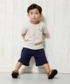 ベビー服 男の子 ベビーサイズ綿100％宇宙UFOプリントTシャツ ベージュ(51) モデル画像2