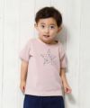 ベビー服 女の子 男の子 男女兼用綿100％星プリントTシャツ ピンク(02) モデル画像1