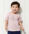 ベビー服 女の子 男の子 男女兼用綿100％星プリントTシャツ ピンク(02) モデル画像4