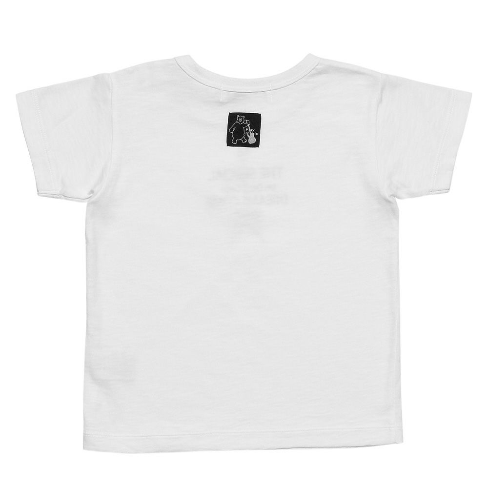 ベビー服 男の子 ベビーサイズ綿100％ギタープリント楽器シリーズTシャツ オフホワイト(11) 背面