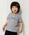 ベビー服 男の子 ベビーサイズ綿100％ギタープリント楽器シリーズTシャツ グレー(09) モデル画像アップ