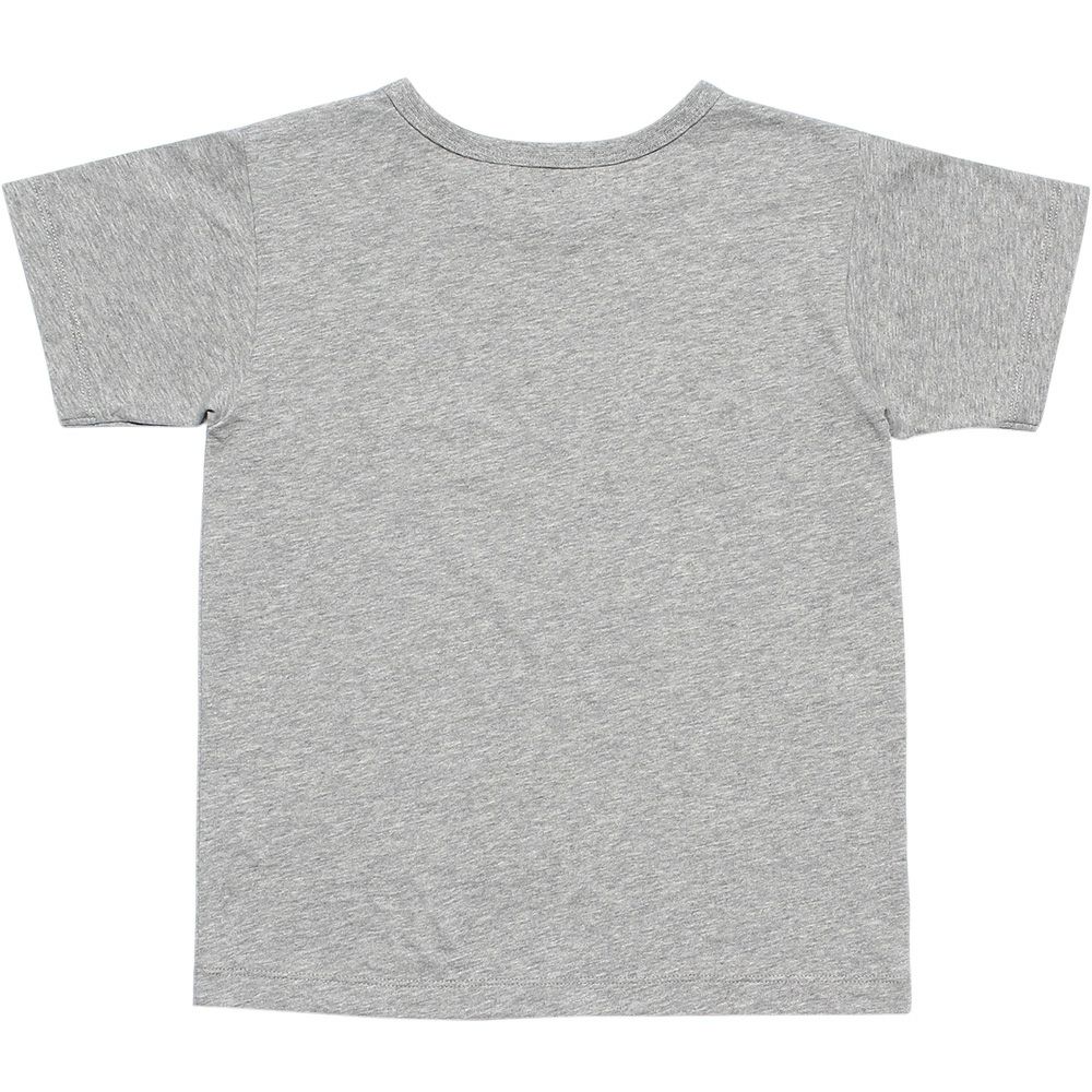 子供服 男の子 綿100％ギタープリント楽器シリーズTシャツ 杢ｸﾞﾚｰ(92) 背面