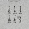 子供服 男の子 綿100％ギタープリント楽器シリーズTシャツ 杢ｸﾞﾚｰ(92) デザインポイント1