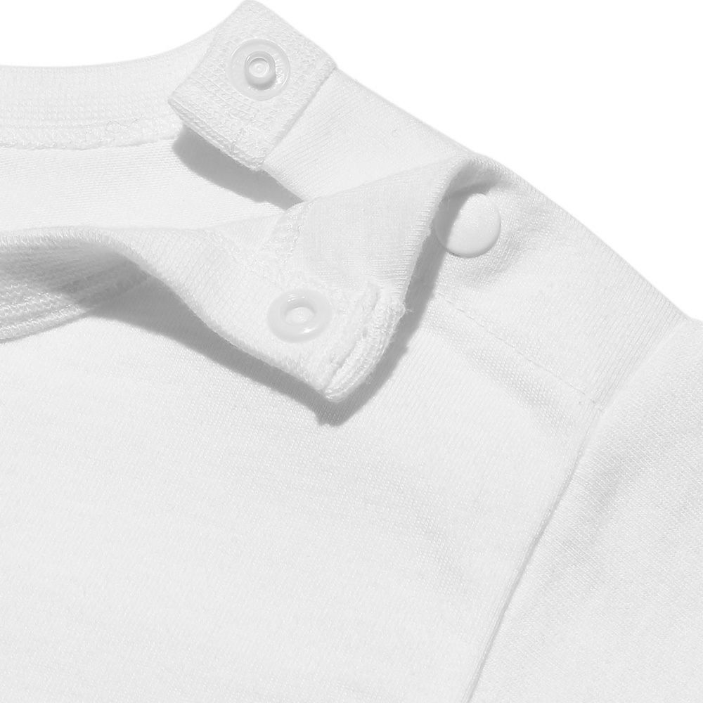 ベビー服 男の子 ベビーサイズ綿100％ギタープリント楽器シリーズTシャツ オフホワイト(11) デザインポイント2