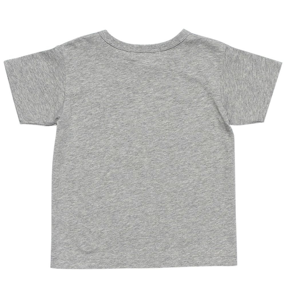 ベビー服 男の子 ベビーサイズ綿100％ギタープリント楽器シリーズTシャツ 杢ｸﾞﾚｰ(92) 背面