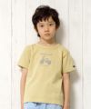 子供服 男の子 綿100％自転車プリント乗り物シリーズTシャツ イエロー(04) モデル画像アップ
