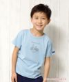 子供服 男の子 綿100％自転車プリント乗り物シリーズTシャツ ブルー(61) モデル画像1