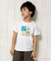 子供服 男の子 綿100％クマプリント動物シリーズTシャツ オフホワイト(11) モデル画像1