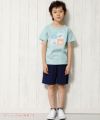 子供服 男の子 綿100％クマプリント動物シリーズTシャツ グリーン(08) モデル画像全身