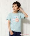 子供服 男の子 綿100％クマプリント動物シリーズTシャツ グリーン(08) モデル画像1