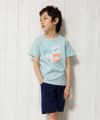子供服 男の子 綿100％クマプリント動物シリーズTシャツ グリーン(08) モデル画像3