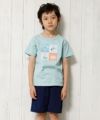 子供服 男の子 綿100％クマプリント動物シリーズTシャツ グリーン(08) モデル画像4