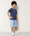 子供服 男の子 綿100％ヨットプリントマリンTシャツ ネイビー(06) モデル画像2