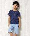 子供服 男の子 綿100％ヨットプリントマリンTシャツ ネイビー(06) モデル画像4