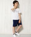 子供服 男の子 綿100％ヨットプリントマリンTシャツ オフホワイト(11) モデル画像2