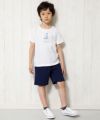 子供服 男の子 綿100％ヨットプリントマリンTシャツ オフホワイト(11) モデル画像3