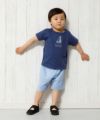 ベビー服 男の子 ベビーサイズ綿100％ヨットマリンプリントTシャツ ネイビー(06) モデル画像2