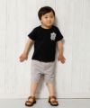 ベビー服 男の子 ベビーサイズ綿100％ポケットモチーフ付きTシャツ ブラック(00) モデル画像2