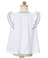 子供服 女の子 綿100％袖フリルTシャツ オフホワイト(11) トルソー背面