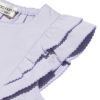 子供服 女の子 綿100％袖フリルTシャツ パープル(91) デザインポイント1