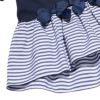 子供服 女の子 綿100％リボン付き裾ボーダーフリル切替Tシャツ ネイビー(06) デザインポイント2