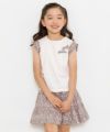 子供服 女の子 綿100％花柄ギャザーティアードスカート ピンク(02) モデル画像4