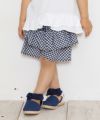 ベビー服 男の子 ベビーサイズギンガムチェック柄キュロットパンツ ネイビー(06) モデル画像アップ