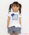 ベビー服 男の子 ベビーサイズギンガムチェック柄キュロットパンツ ネイビー(06) モデル画像1