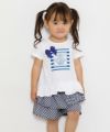 ベビー服 男の子 ベビーサイズギンガムチェック柄キュロットパンツ ネイビー(06) モデル画像4