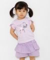ベビー服 男の子 ベビーサイズギンガムチェック柄キュロットパンツ パープル(91) モデル画像3