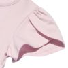 ベビー服 男の子 綿100％ベビーサイズお花＆バレエ刺繍モチーフ付きチューリップ袖Tシャツ ピンク(02) デザインポイント2