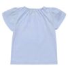 ベビー服 男の子 綿100％ベビーサイズお花＆バレエ刺繍モチーフ付きチューリップ袖Tシャツ ブルー(61) 背面